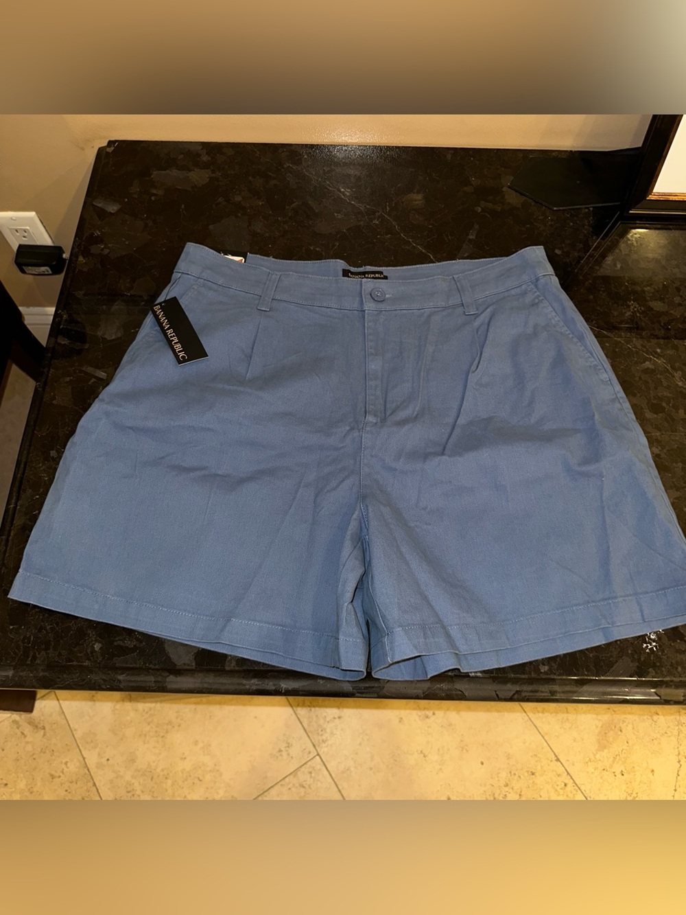 Banana Republic Light Blue Pleat Women’s Shorts